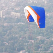 Hang glider over Geneva